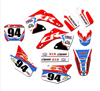 

Full set Stickers Kits Free Customized Number Graphic Background Decal For Honda CR125 CR250 2000 2001 250CR 00 01 CR125R CR250R