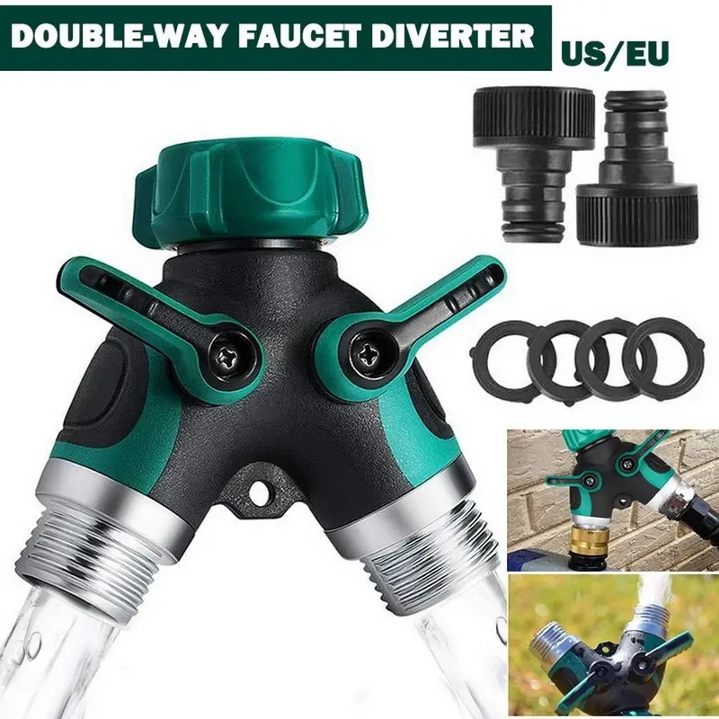 

Y Hose Splitter 2 Way Garden Hose Connector for Outdoor Faucet Sprinkler Drip Irrigation Systems^_^