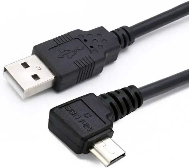 Usb male to mini usb b 5pin male to right angle
