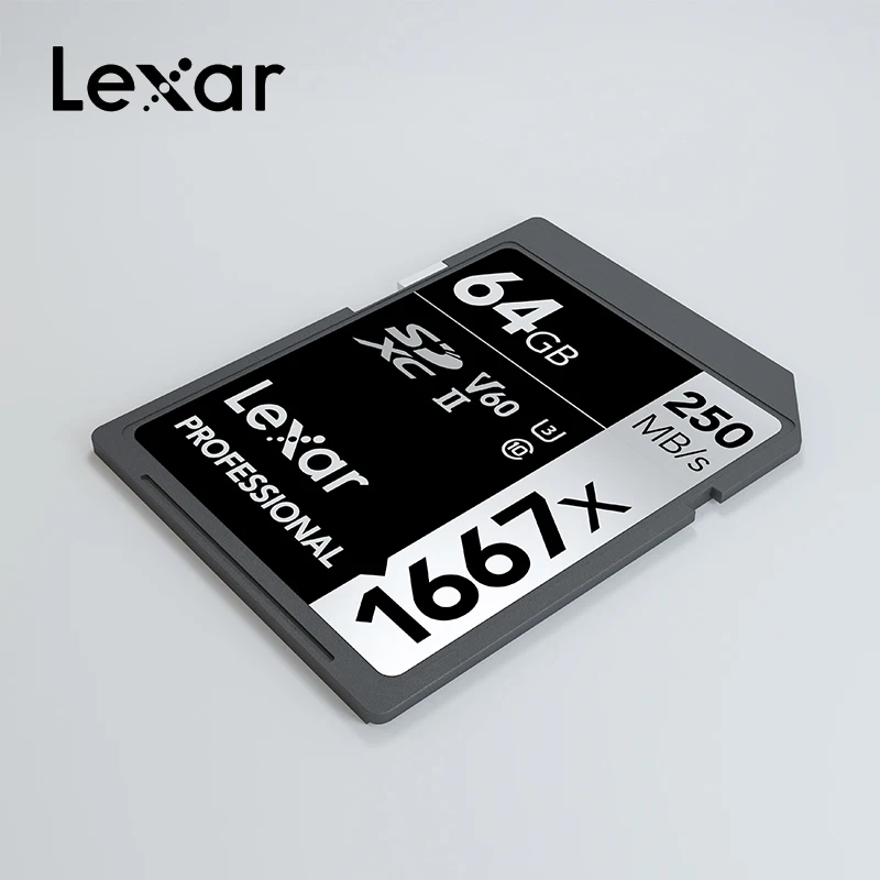 Рекламная 250 МБ/с./с 1667x Lexar sd карта 128 ГБ 256 ГБ SDXC U3 карта 64 Гб SDHC класс 10 SD карта памяти для 3D 4K видео камеры