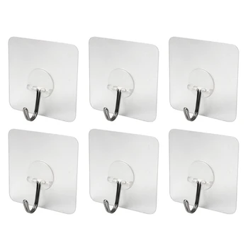 

Bathroom Hanger Utility Transparent Towel Waterproof Hook Wall Mount Adhesive Seamless
