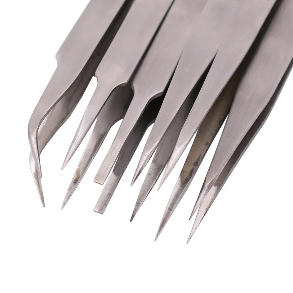 Stainless Steel Tweezers HRC40 Nipper ST-10 ST-11 ST-12 ST-13 ST-14 ST-15 ST16 ST-17 for Phone Repair Tools 120pcs/lot
