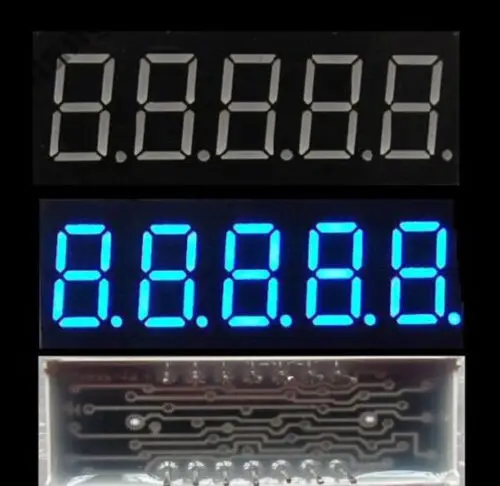 

2PCS 0.36 inch 5 digit led display 7 seg segment Common Cathode Blue HOT