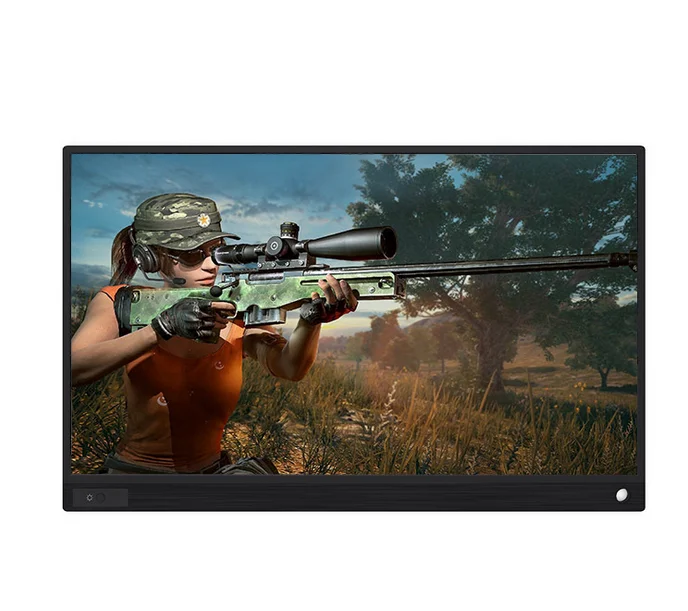 Touch with battery Портативный монитор 15,6 ”светодиодный usb type C Hdmi игровой монитор ips 1080p HD дисплей для PS4 ноутбука телефона Xbox переключатель ПК с Чехол - Цвет: Touch with battery