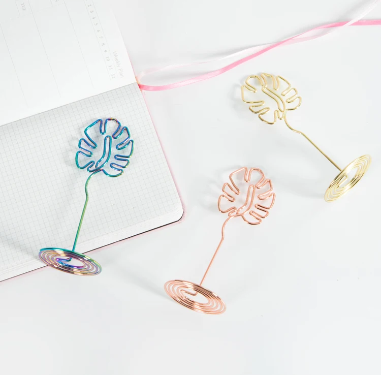 Лист и любовь форма держатель для записок Kawaii Канцелярские выдалбливают связующего зажимы фотографии билетов Примечания письмо стенд канцелярские прищепки Escolar