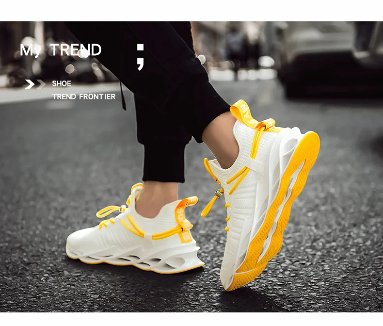 Mens Athletic Walking Running Shoes Blade Sneakers Mesh Training Sport Trail Running Shoes for Man Jogging Non Slip Tennis Shoe