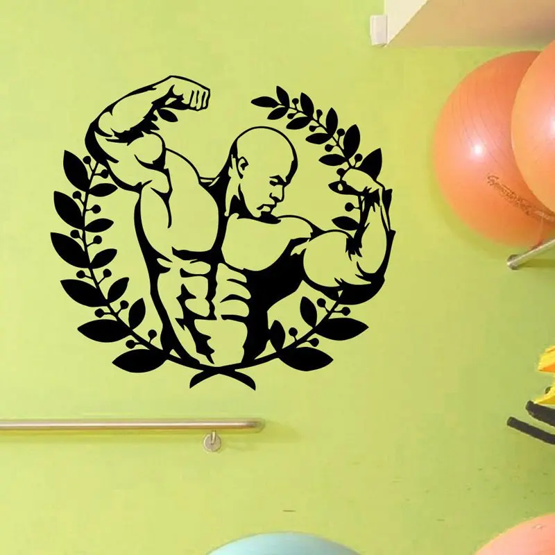Gym Sticker Fitness Decal Body-building Posters Vinyl Wall Decals Pegatina Quadro Parede Decor Mural Gym Sticker