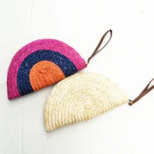 Простые повседневные соломенные клатчи для девочек, женские летние пляжные сумки, свадебные конверты Walle