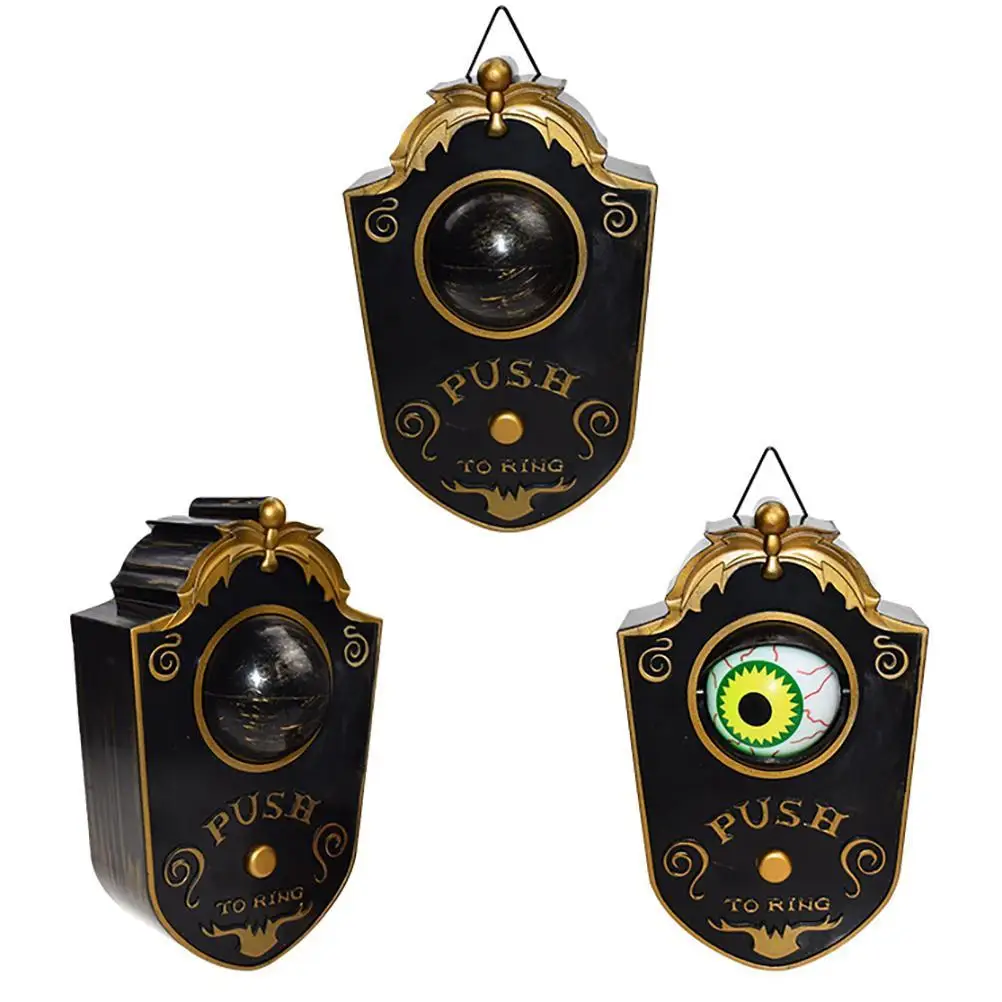 

Halloween Haunted Doorbell Animated Eyeball Decor With Spooky Sounds Haunted House Halloweeny Party Prank Prop Black