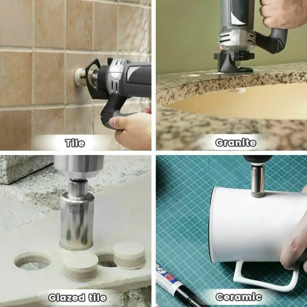 10 Pieces Diamond Drill Bit Set Pro Faucet Drilling Tool Ceramic Marble 10 Pieces Diamond Drill Bit Set Pro Faucet Drilling Tool Ceramic Marble