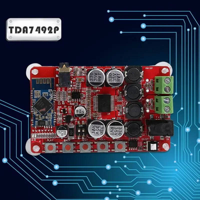 TDA7492P Bluetooth 4,0 Цифровой Мощность усилитель сабвуфера доска DC 8-алюминиевая крышка, 25В Беспроводной цифровой аудиоприемник модуль усилителя