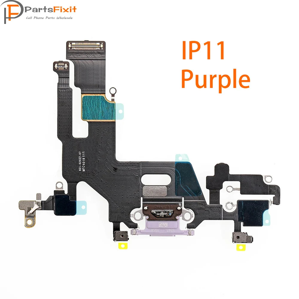 Original Charging Flex For IP11 USB Charger Port Dock Connector With Mic Flex Cable for iP Headphone Jack Flex