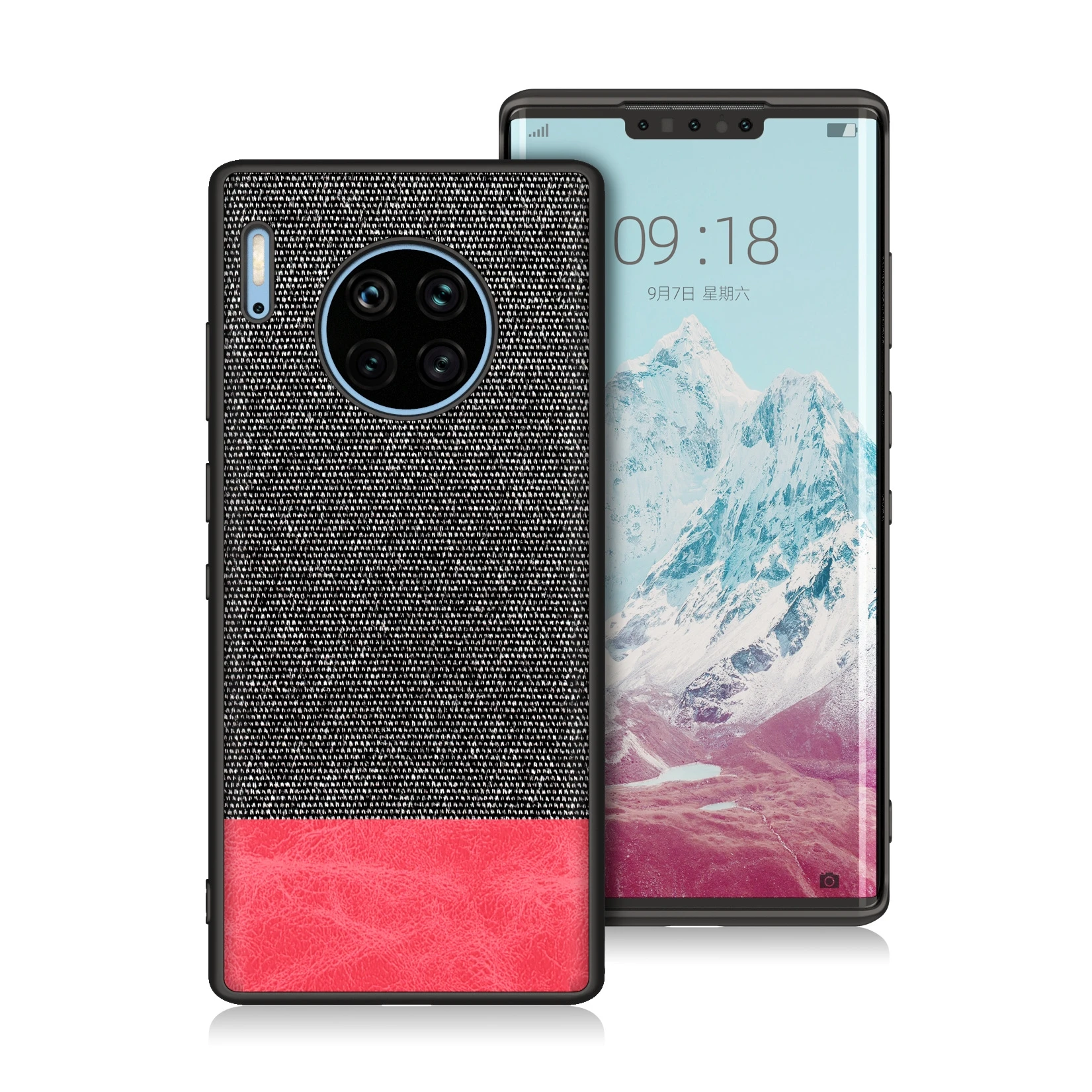 for Huawei Mate 30 Pro Case Fabric PU Leather Anti-fingerprint Shockproof Back Cover Mate30 Funda Shell | Мобильные телефоны и