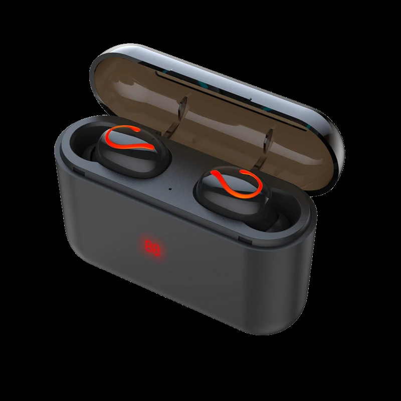 S-Red Teamyo True Bluetooth 5,0 TWS наушники беспроводные наушники спортивные Handsfree наушники 3D стерео Bluetooth гарнитура с микрофоном зарядки - Цвет: S-Red