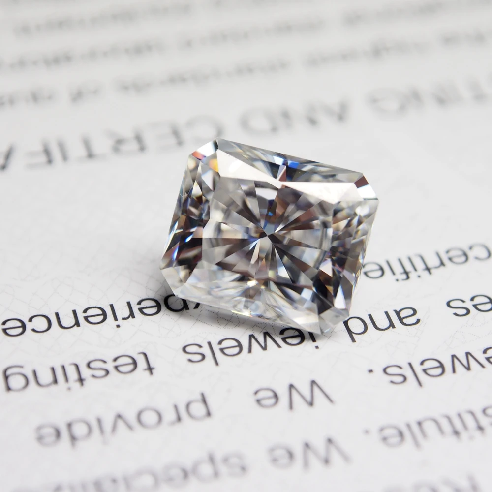 1.7 Carat White D VVS Radiant Cut 6x9mm GRA Synthetic Moissanite Diamond Fashion Jewelry Gemstone