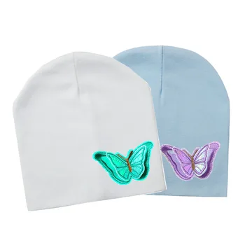 

Autumn winter Baby boy and girl Hats Three-dimensional butterfly cloth sticker Toddler Infant Spring Children's Hats kids beanie