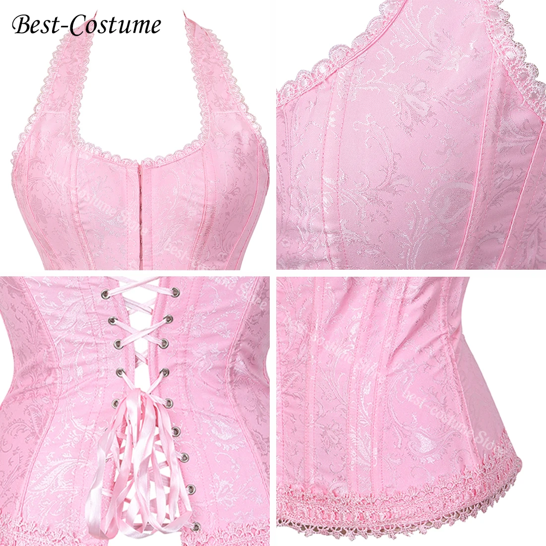 女性用コルセット ビクトリア朝コルセット ストラップ付き プラス