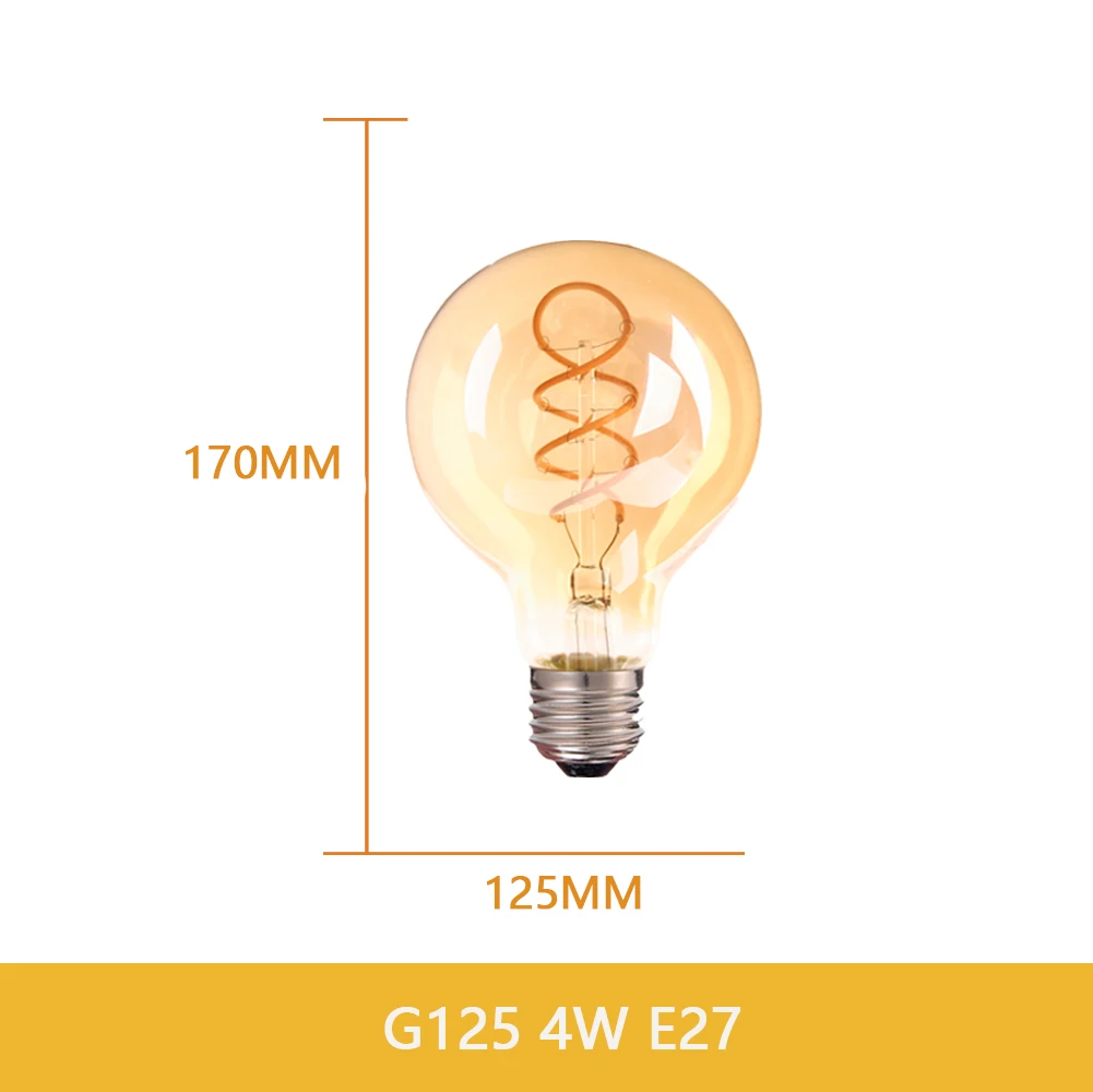 Bombilla LED espiral horizontal 12W regulable 2200K E27 - Bombillas  decorativas - Fabricatulampara