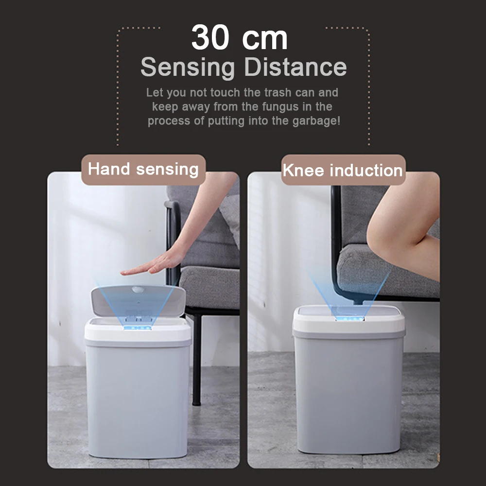 

Automatic Garbage Cans Bedroom Creative New Plastic Smart Sensor Trash Can Mute Automatic Trash Can Household Paper Basket