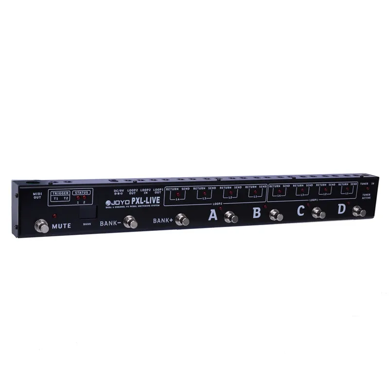 JOYO PXL Live программируемая Looper управляющая станция Двойной 4 канальный с MIDI выходом