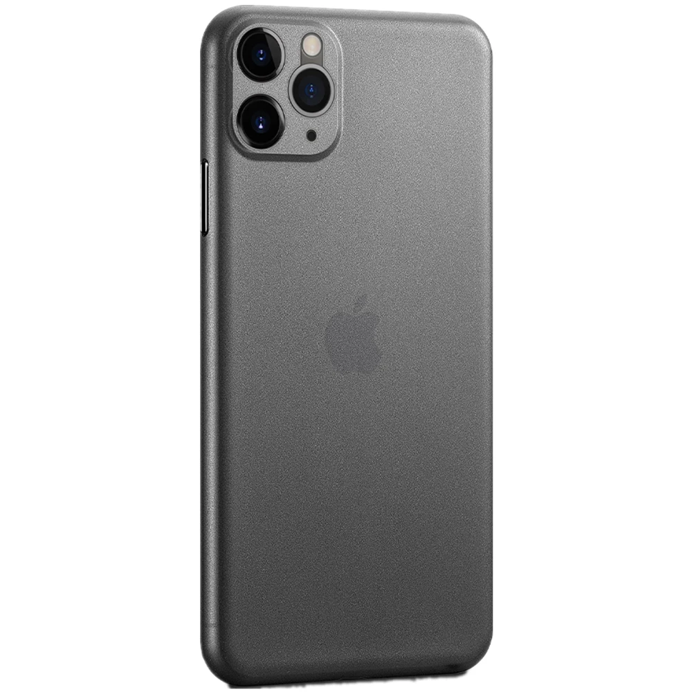 Ультратонкий Роскошный чехол для телефона для iPhone 11 Pro Max X XR XS Max, задняя крышка 0,35 мм, ультра тонкий ПП Жесткий ПК Бампер для iPhone 11 - Цвет: Transparent Black
