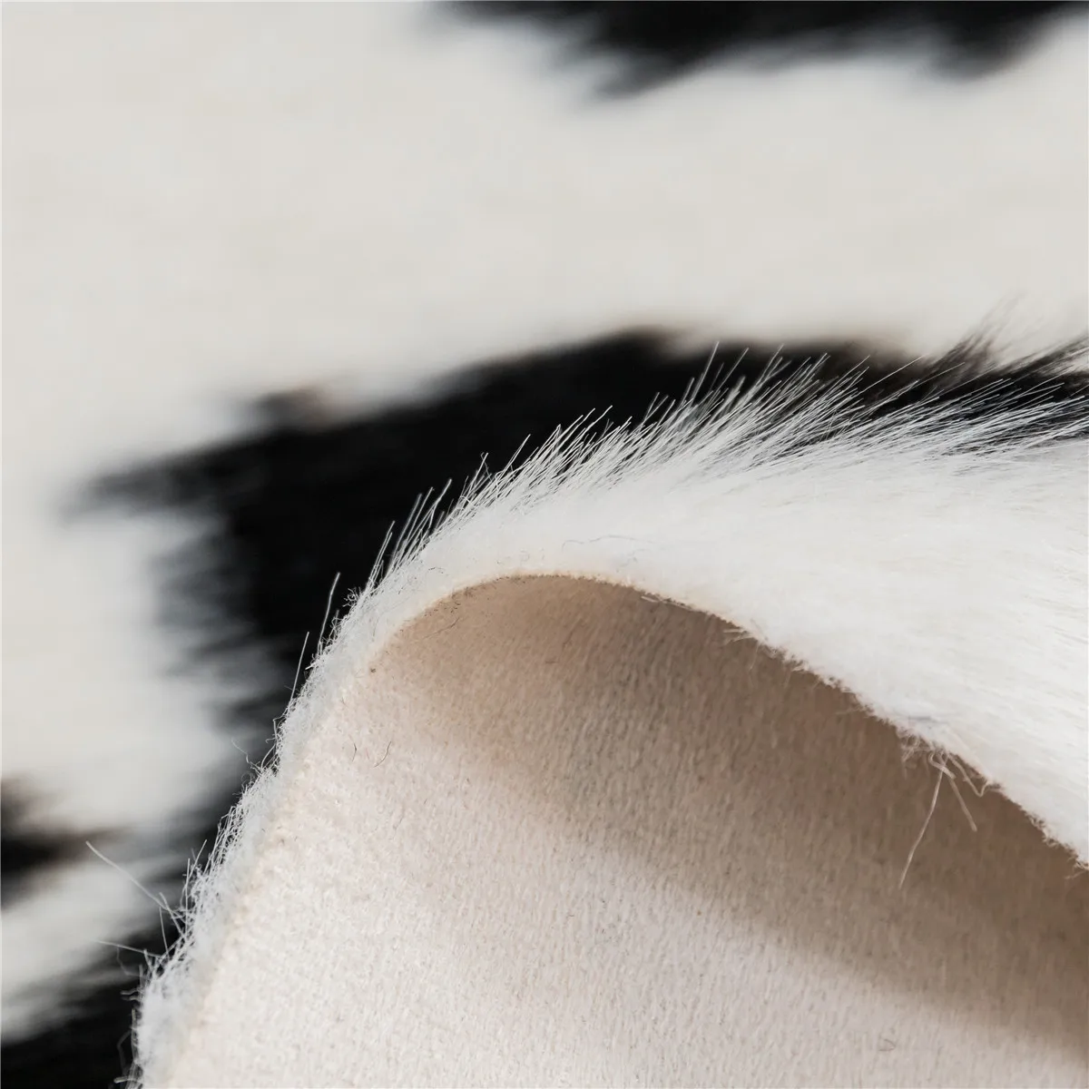 New White Black Cow Faux Zebra Skin Cowhide Carpet Big Size Brown  Imitation Leather Natural Stripe Cowskin Mat 2
