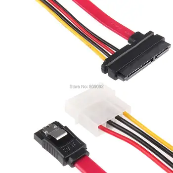 

15+7 22Pin Power Data Sata to 4 Pin IDE Power SATA Data Hard Connector Combo Cable for PC computer