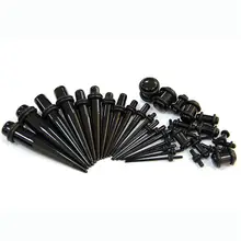 18 штук ушные стяжки полный комплект акриловые серьги Носилки Туннель(черный