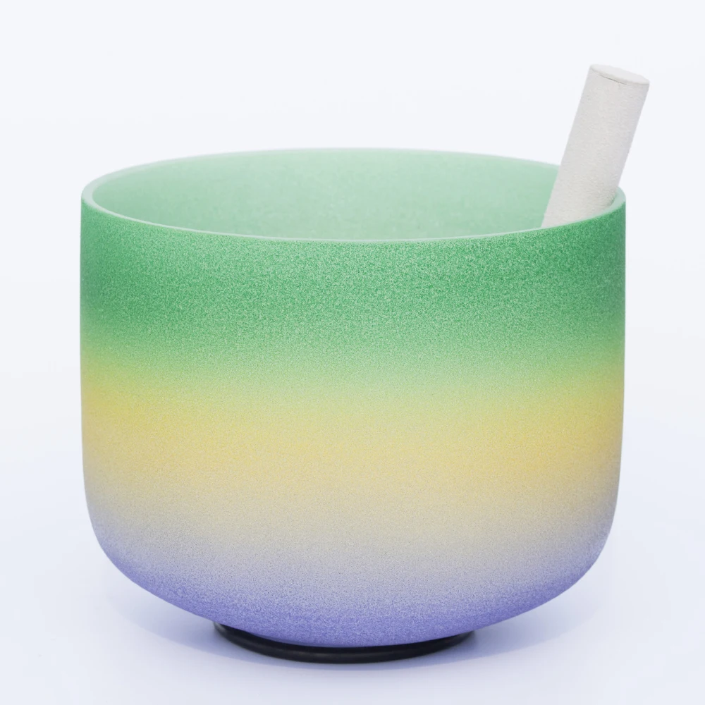 8 &quotNote F сердце чакра радужные цветные матовые кварцевые хрустальные поющие