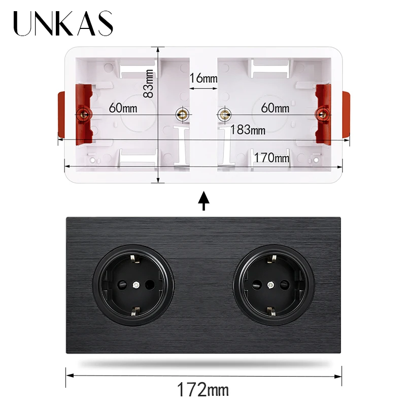 86 Type 1/ 2 Gang Dry Lining Box Gypsum Board Plasterboad Drywall 35mm Depth Wall Switch Socket Cassette 146mm 172mm