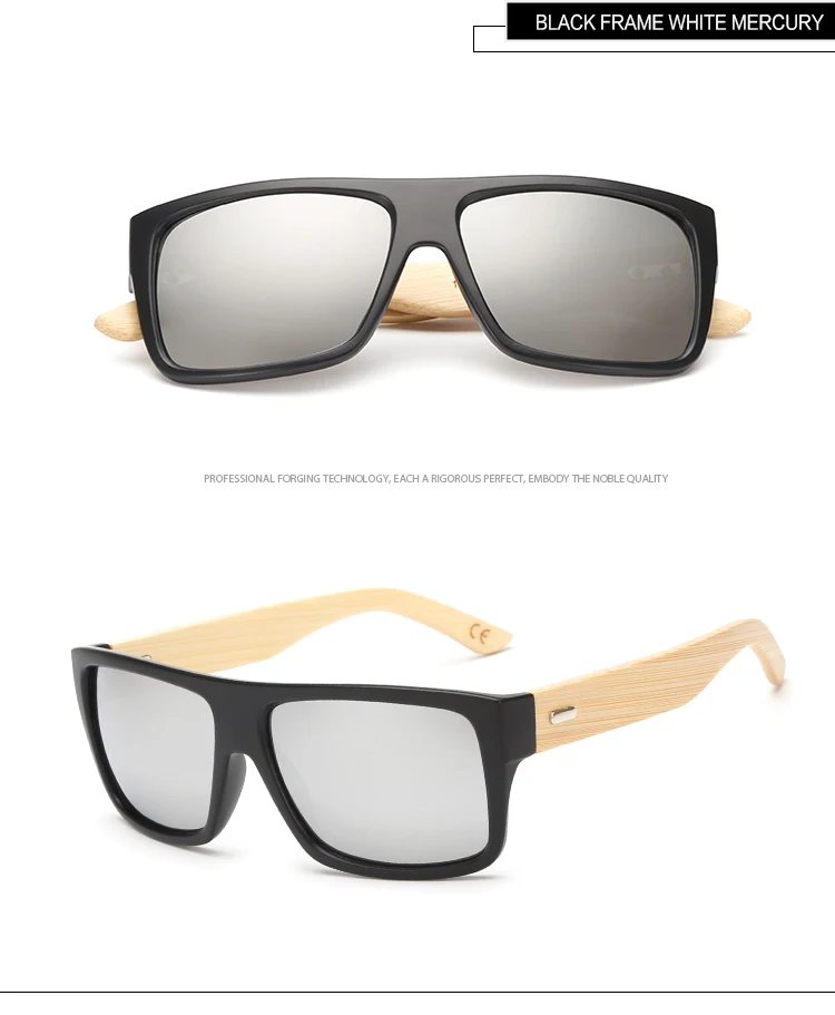 Деревянные мужские солнцезащитные очки, поляризационные деревянные солнцезащитные очки для женщин, зеркальные линзы, ручная работа, модные UV400 очки, аксессуары - Цвет линз: N1523--A6