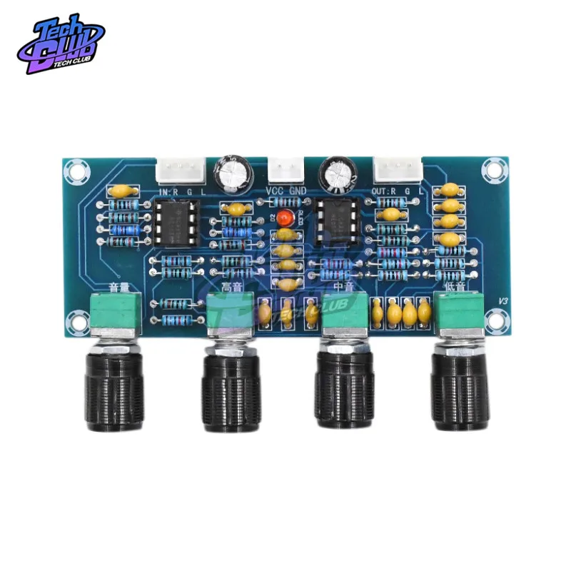 AC 12V NE5532 Tone плата предусилителя Pre amp с регулировкой громкости высоких басов