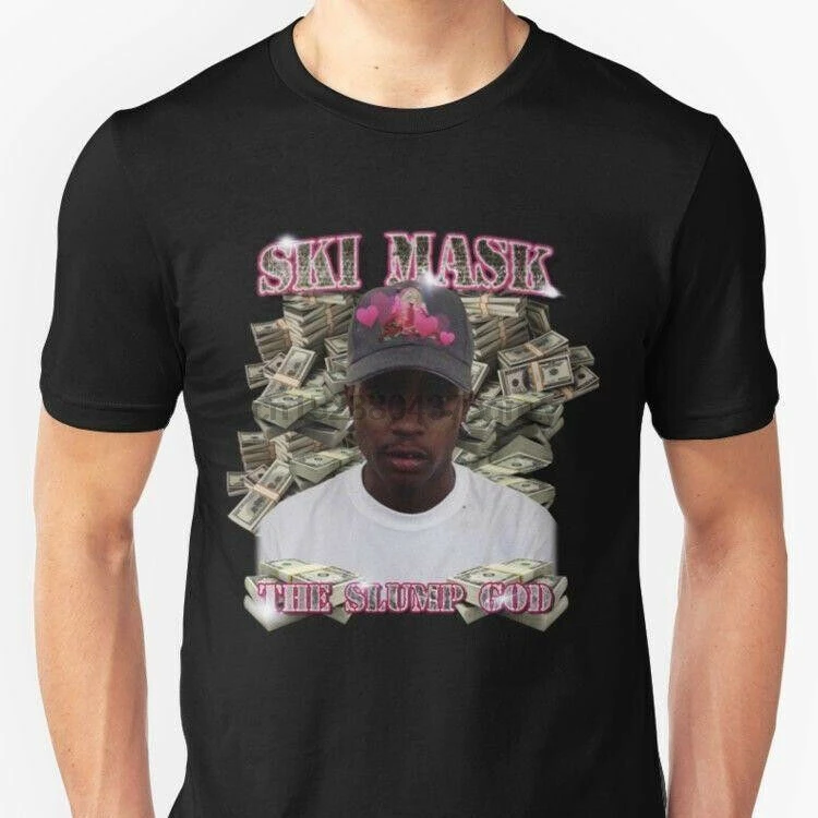 SKI MASK THE SLUMP GOD STACKS RACKS TEE NEW MENS T-Shirt Size S to 3XL Black Style top tee | Мужская одежда