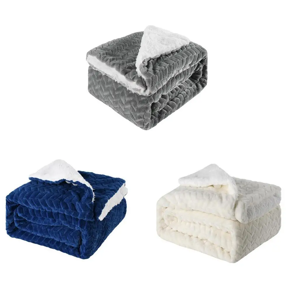 Sofa Blanket Comfortable Cotton Sofa Blanket Leaves Flannel Lazy Double Thick Blanket Quilt Warm Blanket Double Thick Blanket