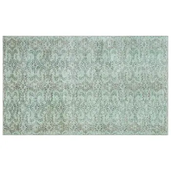 

Handmade Green Vintage Overdyed Turkish Area Rug 156x263 Cm-5'1''X8'8''