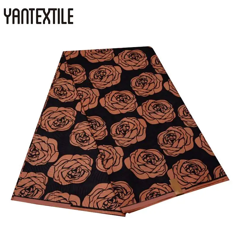 YANTEXTILE новая Анкара ткань Африканский настоящий воск принт Tissu Africain 6 ярдов настоящий воск Африканский батик ткань для свадебного платья - Цвет: 18090113