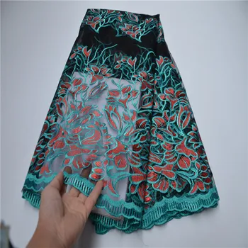 

2019 Latest French Nigerian Laces Fabrics High Quality Tulle African Laces Fabric Wedding Cheap African French Tulle Lace
