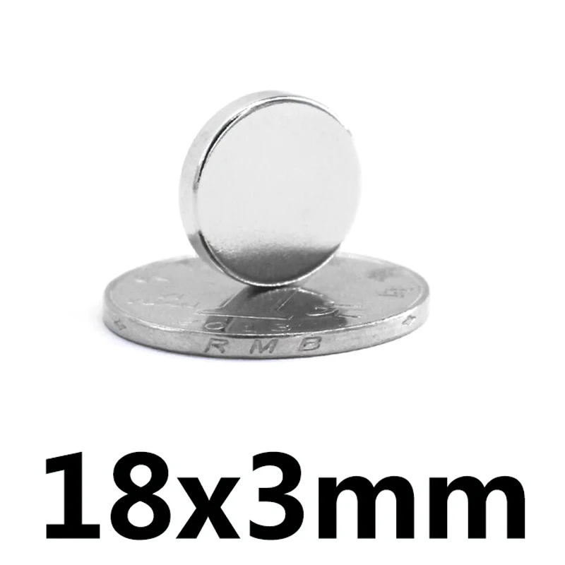 30/150/300pcs 18x3mm N35 Mini Super Strong Rare Earth Fridge Permanet Magnet Small Round Neodymium 18*3mm | Обустройство дома