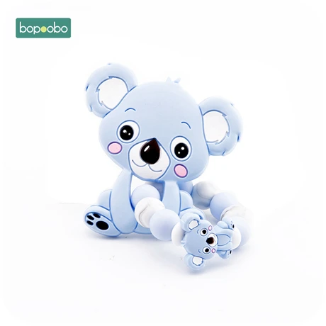 Koala Bopoobo 1 шт. Силиконовые Прорезыватели Для Прорезыватели в форме животных DIY ювелирные изделия для прорезывания зубов браслет BPA бесплатные Детские продукты - Цвет: Koala