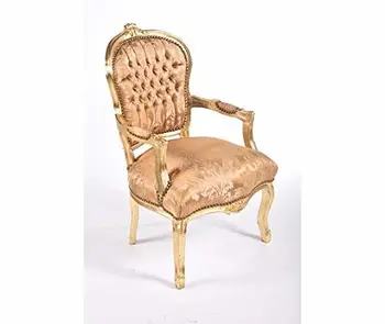 

MAXIOCCASIONI Poltrona Stile Barocco Oro Sedia con braccioli Dorata