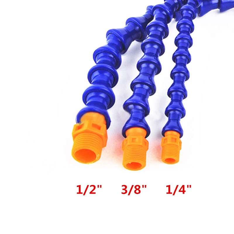 1x1/8 1/4 3/8 Adjustable Nozzle Water Cooling Oil Coolant Pipe Flexible Hose AU