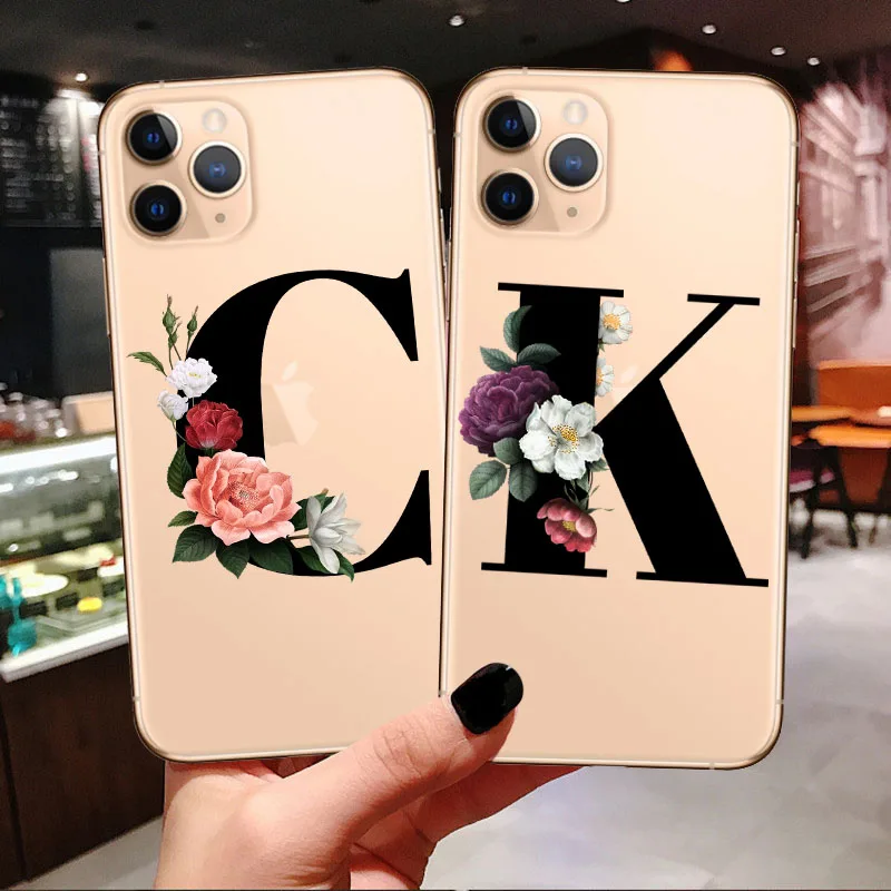 

Custom New Phone Case For iPhone 11 Pro Max case For iPhone X XR XS MAX 7 8 6s Plus cover Fashion letters Transparent soft case