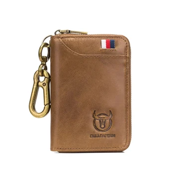 

1 PC Genuine Leather City Car Keychain Key Holder Bag Wallet Cover Six Key Hook Zipper Case Card Holder Money Bag Dropship New