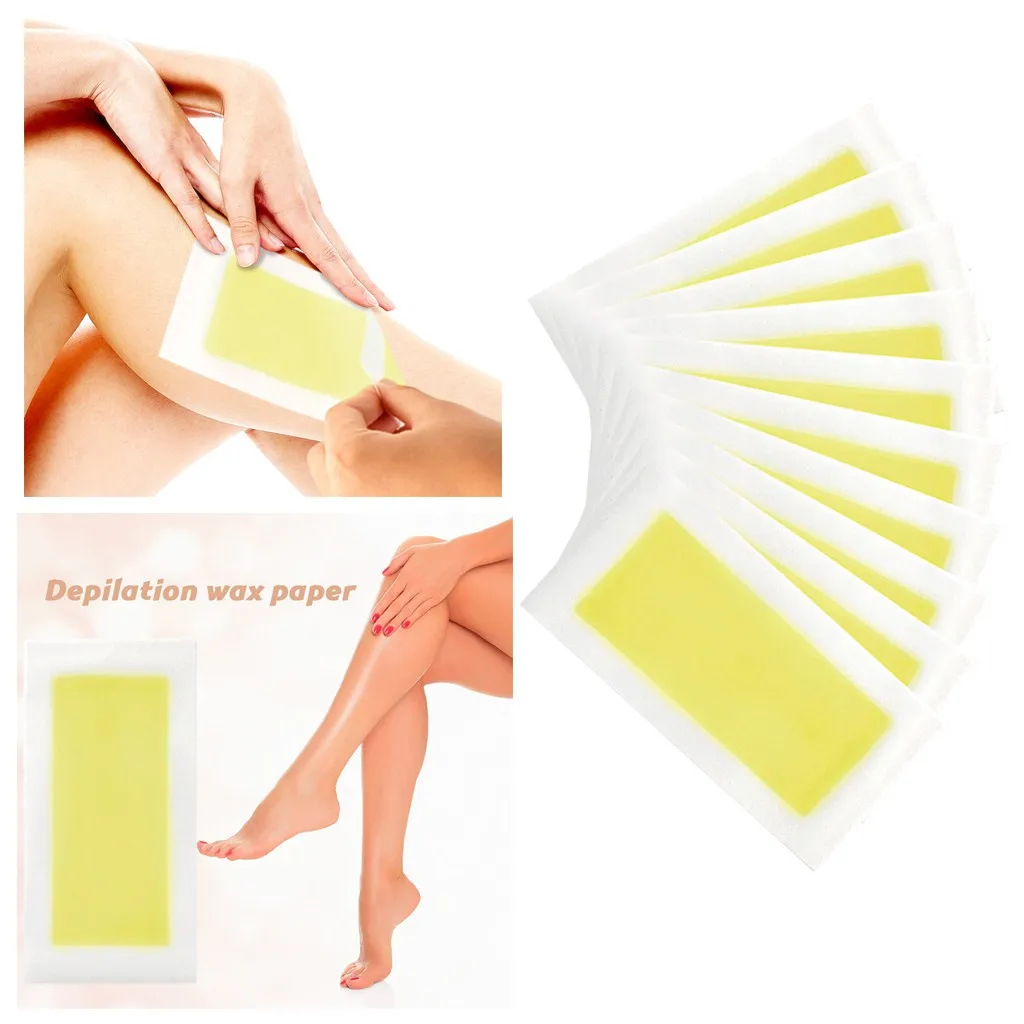 10 Pcs Hair Removal Cold Wax Strips Paper For Leg Body Facial Hair Remove 10 Pcs Hair Removal Cold Wax Strips Paper For Leg Body Facial Hair Remove
