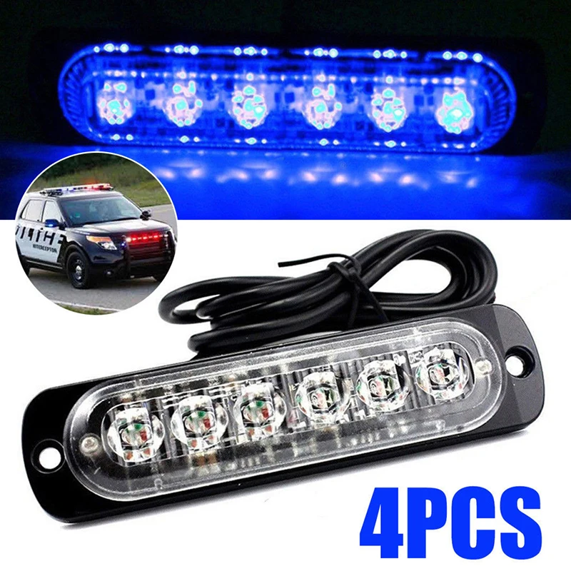 DC 12 V-24 V огни 113*28,2*9,6 мм Автомобильный энергосберегающий мигающий водонепроницаемый алюминиевый сплав Auot 6LED