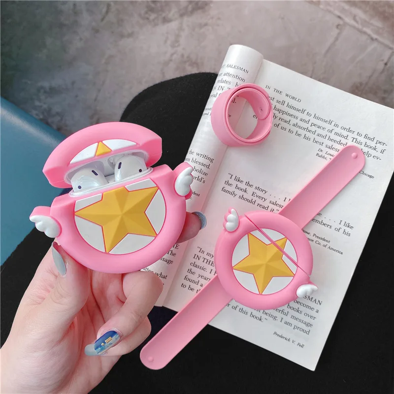 

3D Wearable Star Sailor Moon Case for Airpods Cute Accessories Bluetooth Earphone Protective Cover for Airpod 2 Cartoon Silicone