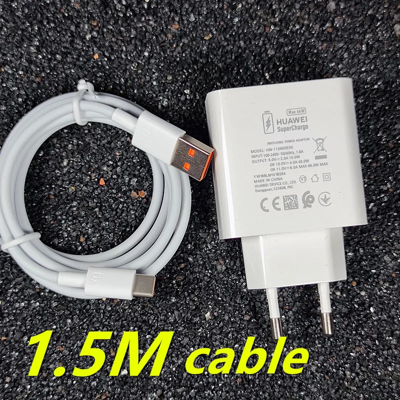 Original Huawei 66w charger 6A SuperCharge USB Type C cable For Huawei Mate 40 Pro mate30 40 p40 pro best 65w usb c charger Chargers