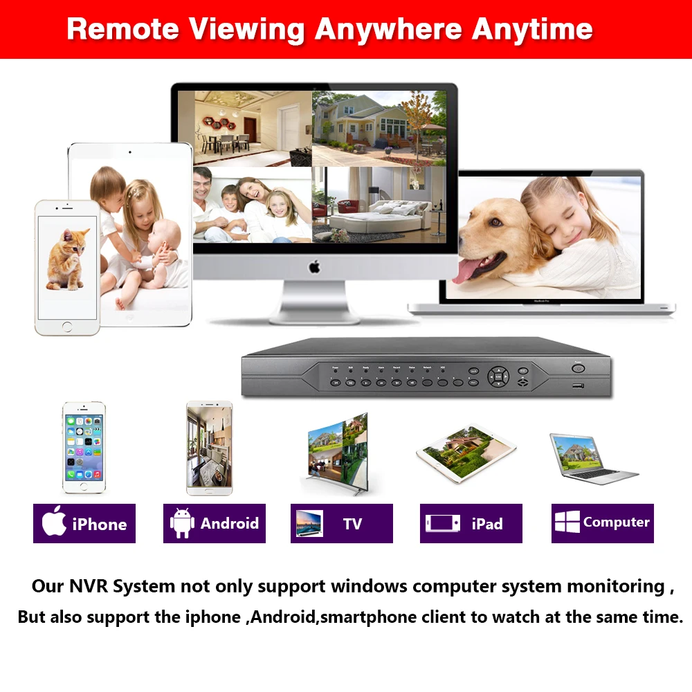 H.265 16CH 4K 48V POE NVR для 3.0MP 4.0MP 5.0MP ONVIF IP PTZ камера система видеонаблюдения 2 SATA 8CH P2P
