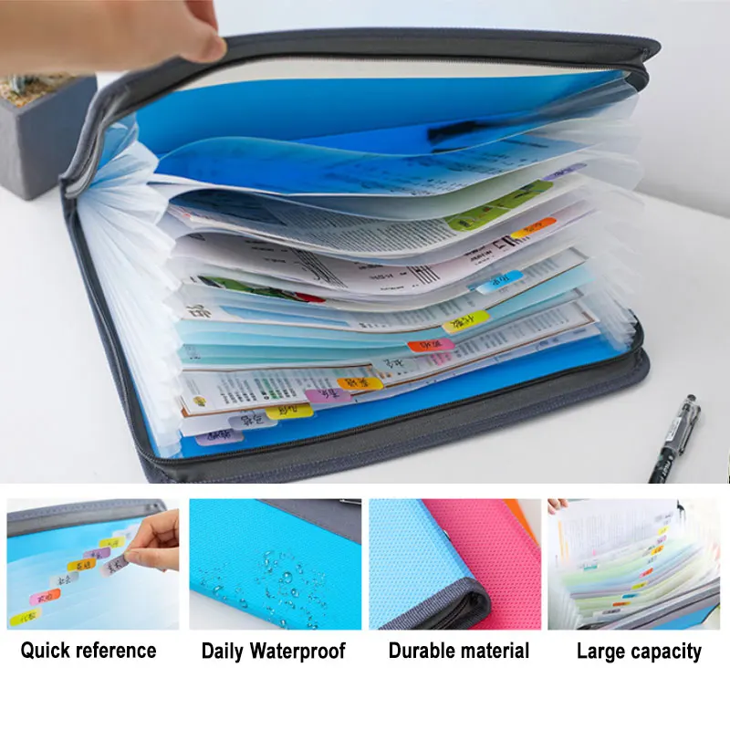 Expanding A4 Zip Wallets Assorted Large Capacity File