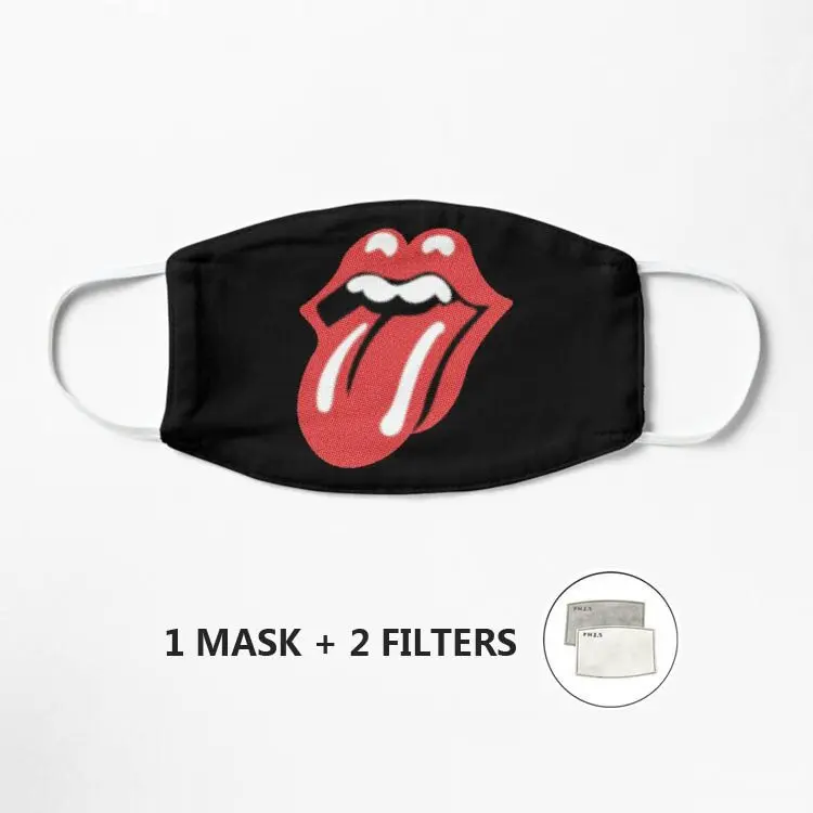 Stones Distressed Tongue Mask Unisex Reusable Washable Facemask Half Face Mouth Funny Protect Filter | Аксессуары для одежды
